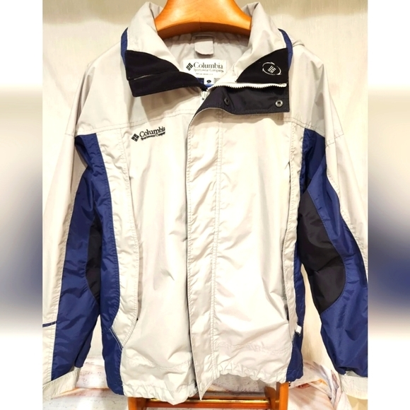Columbia Sportswear Core Interchange‎ Jacket Mens Lg Blue / gray/black.